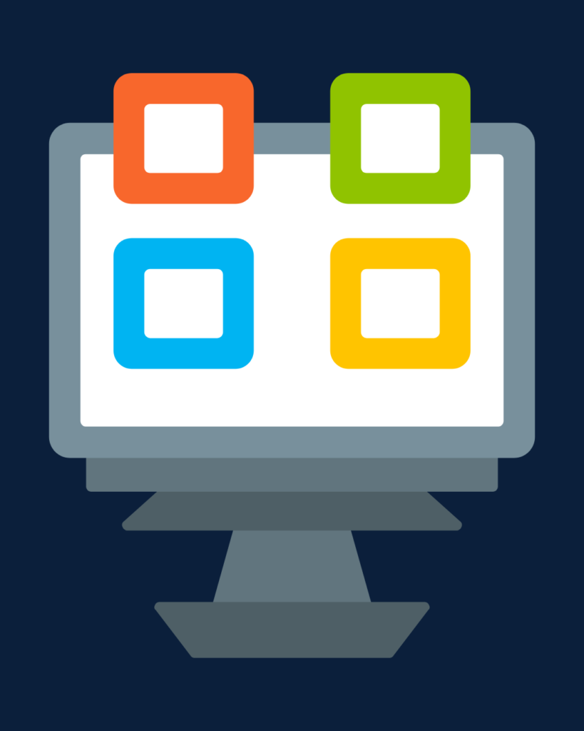 Microsoft in Computer screen